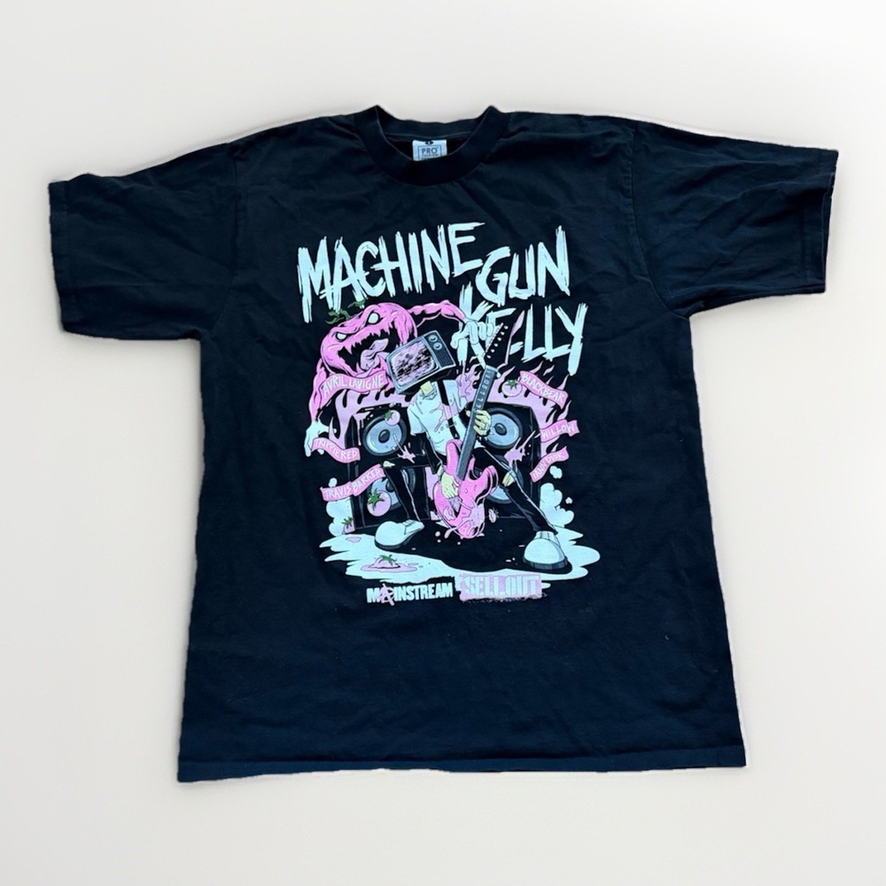 Machine Gun Kelly 2022 Tour Tee Large Black Band Shirt Double‎ Sided